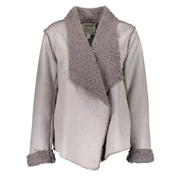 New Dylan Women's Reversible Soft Faux Fur Suede Coat Jacket - Picture 2 of 8